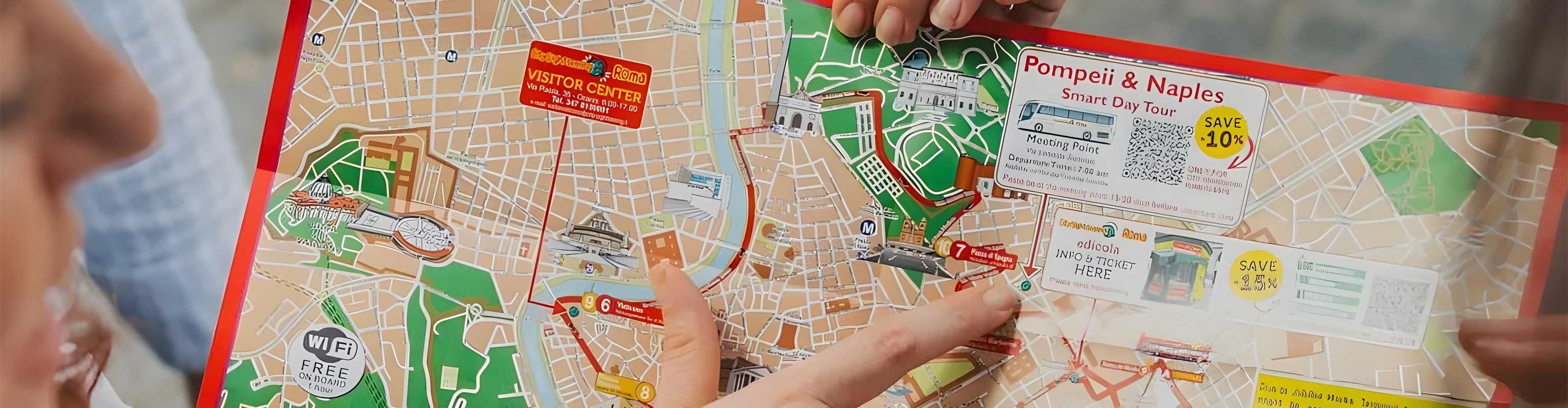 Sightseeing Roma agent points in Rome city center